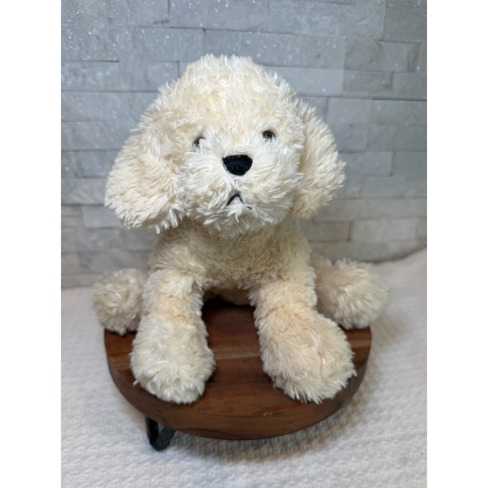 RBI Plush Cream Puppy Dog Stuffed Animal Floppy Soft Shaggy 10" Vintage